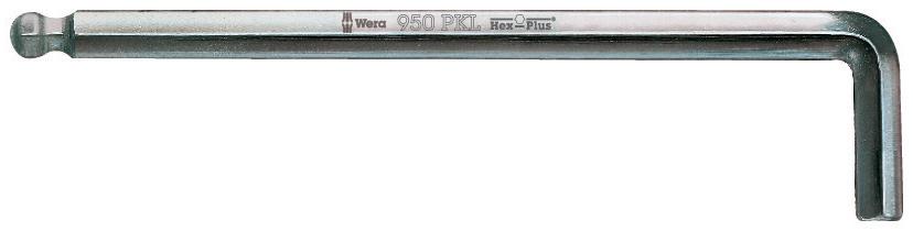 Imagen del producto Llave Allen niquelada c/ punta esférica 1,5x mm Wera