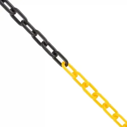 Imagen del producto CADENA PLASTICO 5,5MM NEGRA/AMARILLA ROLLO 25MTS