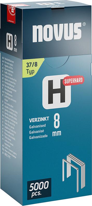 Imagen de GRAPA DE ALAMBRE FINO H TIPO 37/8 MM ZN NOVUS U.E. = 5000 UNIDADES