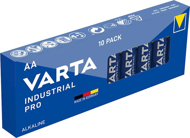 Imagen de PILA INDUSTRIAL PRO AA CARTÓN DE 400 UNIDADES VARTA