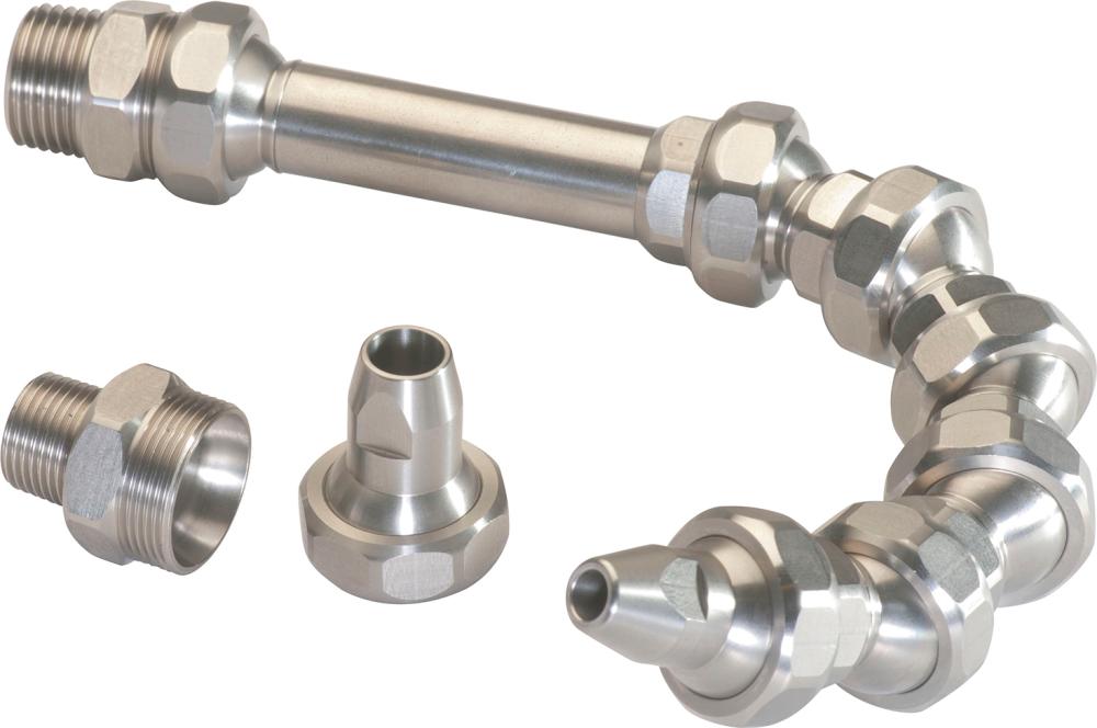 Imagen del producto Juego de mangueras de refrigerante V2A 1/2" tipo 2 tamaño de paso 11 mm longitud total 240 mm