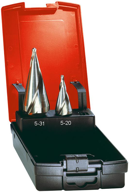 Imagen del producto Jgo brocas cónicas para chapa HSS 4-31mm FORMAT