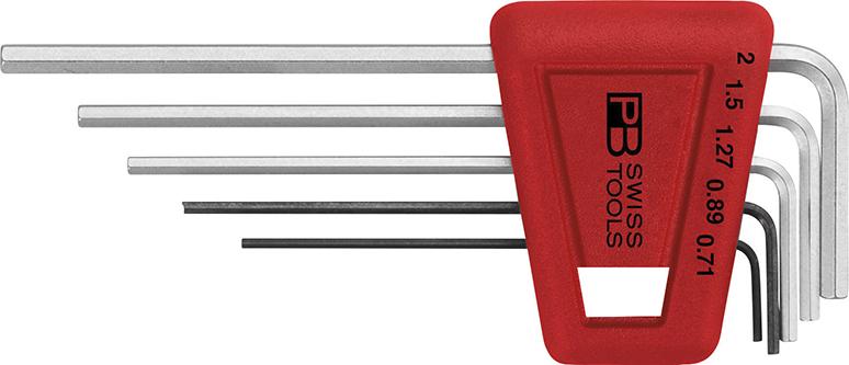 Imagen del producto Juego llaves Allen en soporte plástico 5 piezas, 0,71-2mm PB SwissTools