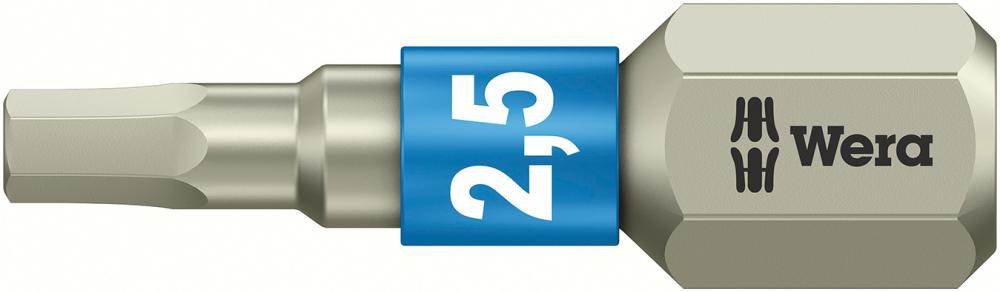 Imagen de PUNTA INOXIDABLE 1/4" DIN3126C6,3 HEMBRA HEXAGONAL 2,5X25MM WERA