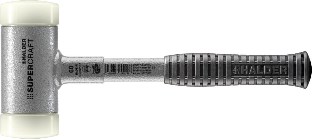 Imagen del producto Martillo superficie blanda con mango de tubo de acero sin contragolpe 60mm HALDER