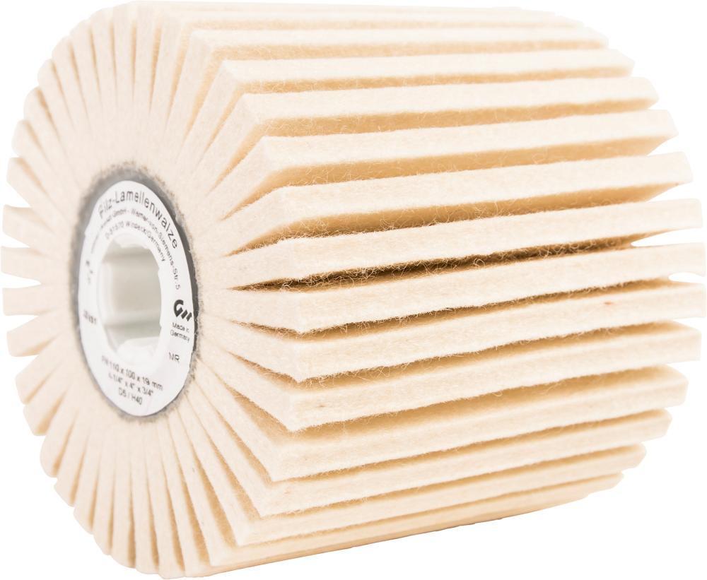 Imagen de RODILLO PULIDO LÁMINAS FIELTRO 100X100X19MM D5 H40 FORMAT