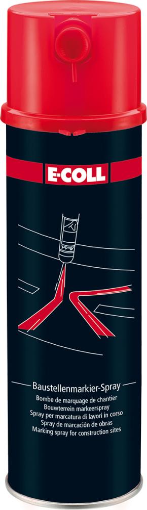 Imagen de SPRAY TRAZADOR DE OBRAS BOTE SPRAY 500ML ROJO E-COLL