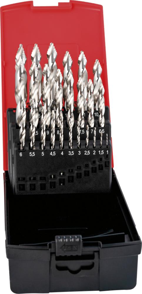 Imagen del producto Juego broca espiral HSS Step-Tip DIN338 1/13/0,5mm vaporizado FORMAT