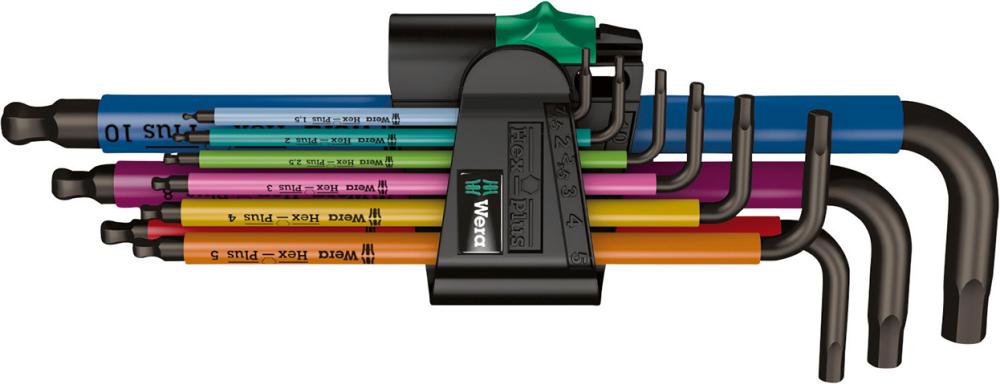 Imagen del producto Jgo llaves Allen Multicolor 9 pzas Wera