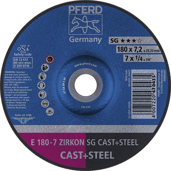 Imagen del producto Disco desbaste acodado ZA30S SG 178x7,2mm PFERD