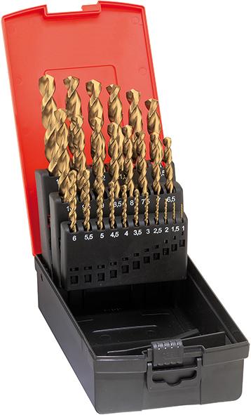 Imagen del producto Jgo brocas espir. DIN338 HSSE rectificada tipo FU TiN 1-5,9mm FORMAT