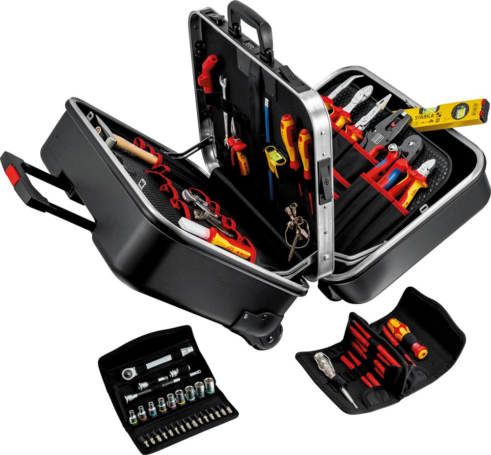 Imagen de SURTIDO DE HERRAMIENTAS TWIN ELECTRÓNICA 63 PIEZASEN CARRITO DE TRANSPORTE KNIPEX