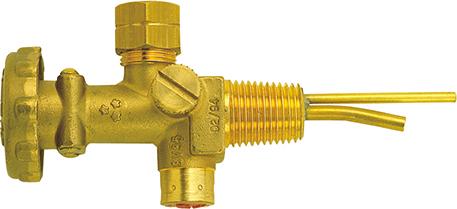 Imagen de VÁLVULA PARA BOMBONA PEQUEÑA PROPANO G3/8" IZDA C/ SEGURO DE SOBREPRESIÓN GCE
