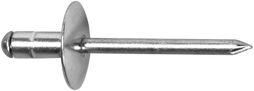 Imagen de REMACHE CIEGO POLIVALENTECABEZA GRANDE ALUMINIO/ACERO K16 - 4,8X10MM GOEBEL