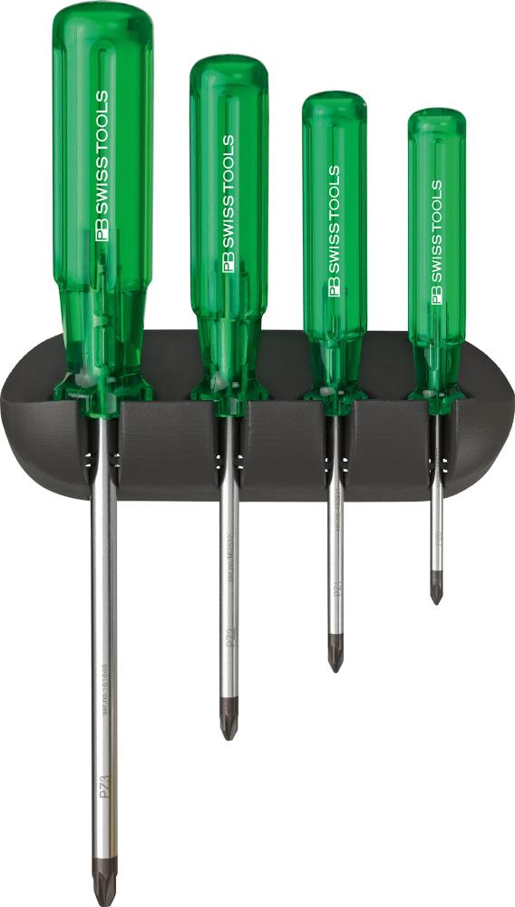 Imagen de JUEGO DESTORNILLADORES 4 PIEZAS PZ EN SOPORTE MURAL CLASSIC PB SWISS TOOLS