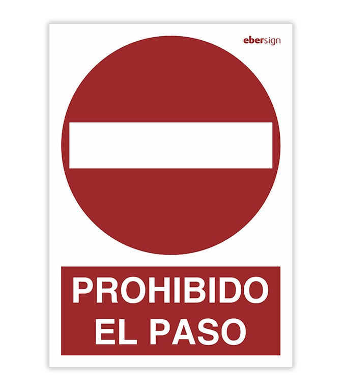 Imagen del producto SEÑAL PROHIBIDO EL PASO A4 POLIESTIRENO