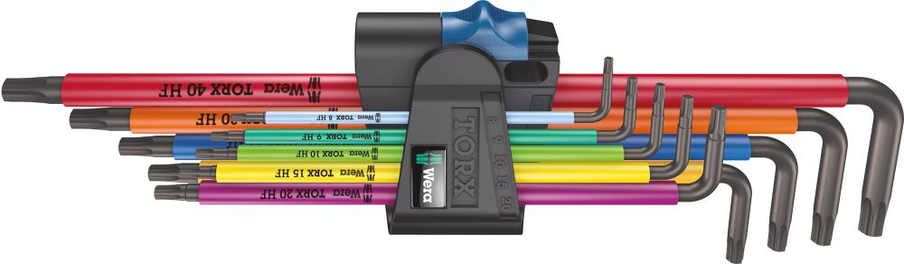 Imagen del producto Jgo llaves Allen larga con función sujeción Color 9 unidades Wera
