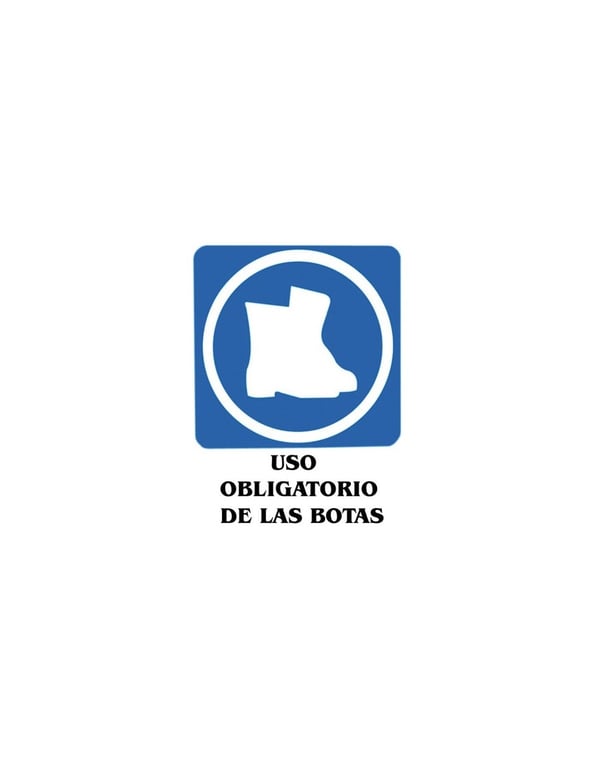 Imagen del producto CARTEL PVC 40X30 OBLIGATORIO USO DE BOTAS