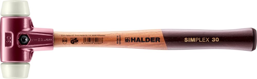 Imagen de MARTILLO DE SUPERFICIE BLANDA SIMPLEX NAILON 30MM HALDER