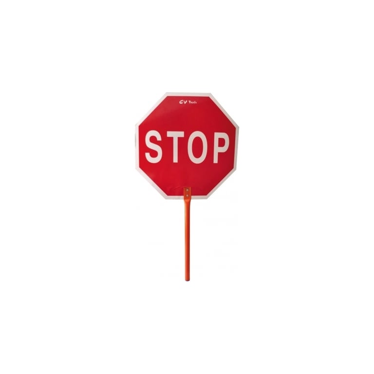 Imagen del producto SEÑAL OBRA CON MANGO STOP-PASO