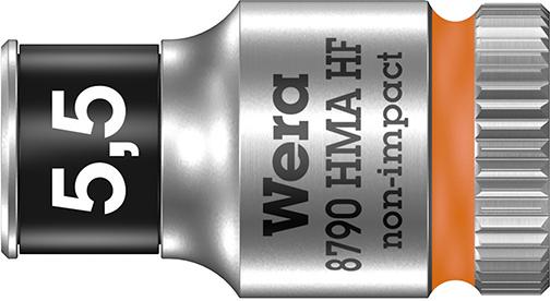 Imagen de VASO DE LLAVE DE VASO CONFUNCIÓN RETENCIÓN HEX LARGO 1/4" 5,5X MM WERA