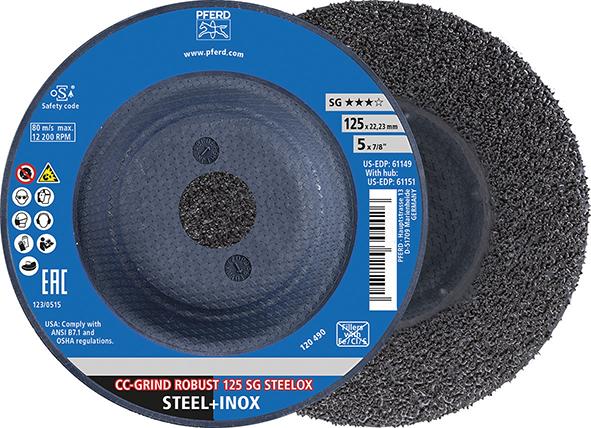 Imagen del producto Disco abrasivo SG CC-GRIND-ROBUST STEELOX 125mm Pferd