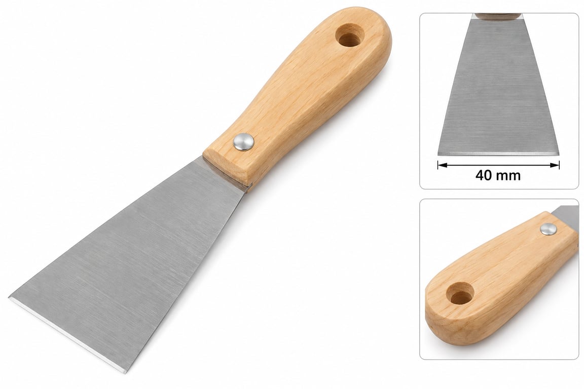 Imagen del producto ESPATULA ACERO MANGO DE MADERA