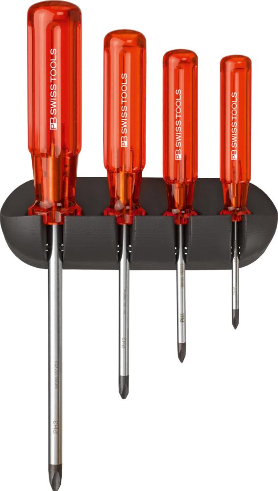 Imagen de JUEGO DESTORNILLADORES 4 PIEZAS PH EN SOPORTE MURAL CLASSIC PB SWISS TOOLS