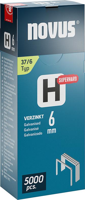 Imagen de GRAPA DE ALAMBRE FINO H TIPO 37/6 MM ZN NOVUS U.E. = 5000 UNIDADES