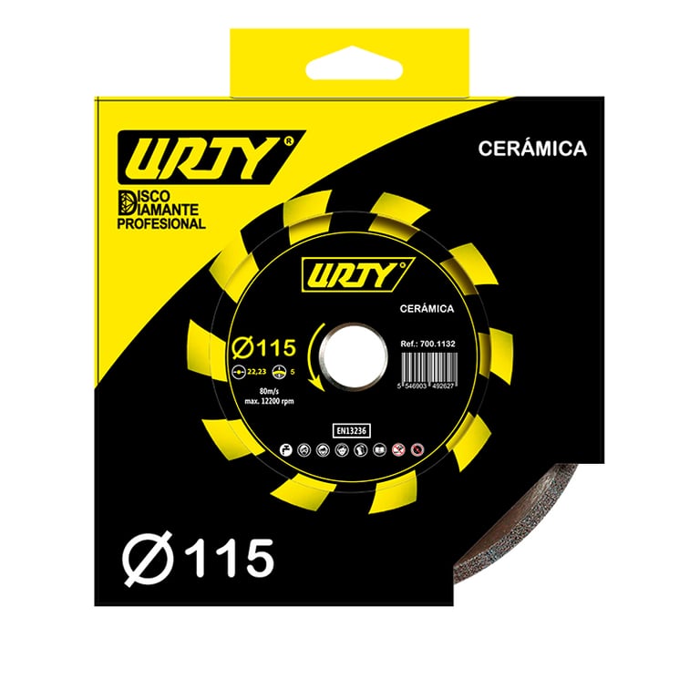 Imagen del producto Disco diamante cerámica 115X5 mm URTY
