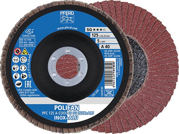 Imagen del producto Disco abrasivo de láminasA-COOL SG convexo 125mm K40 Pferd