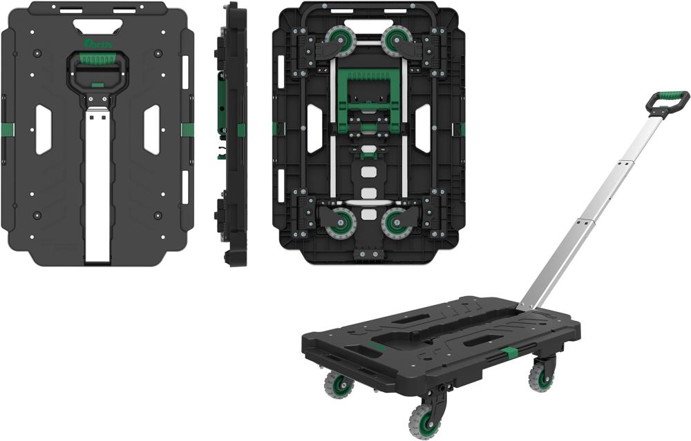 Imagen del producto Rodador multiusos 620x450mm, 137Kg plástico77mm con mango FORTIS