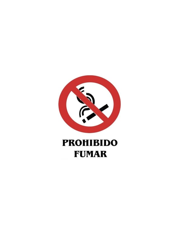 Imagen del producto ADHESIVO 11X 15  PROHIBIDO FUMAR