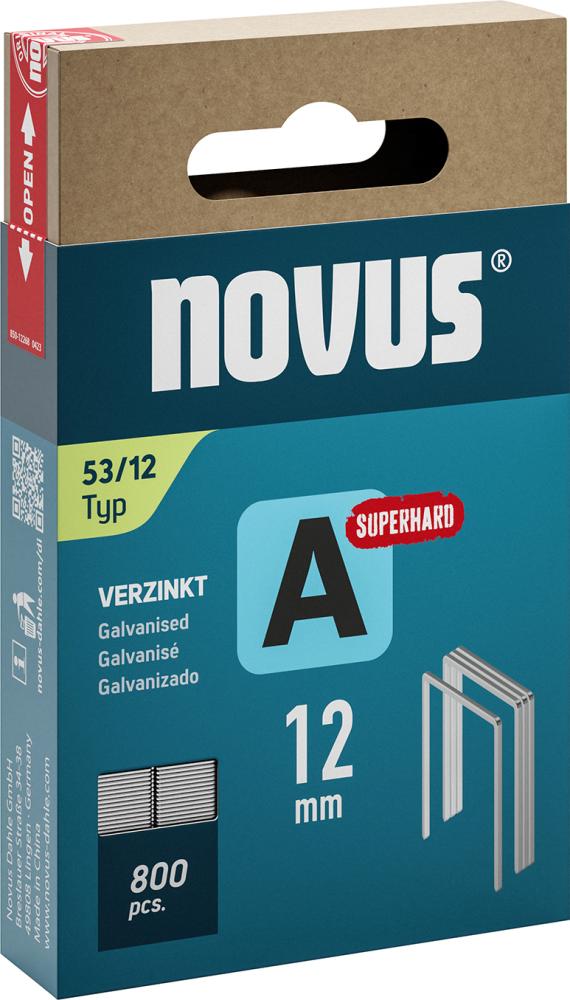 Imagen de GRAPA DE ALAMBRE FINO A TIPO 53/12 MM ST NOVUS U.E. = 800 UNIDADES