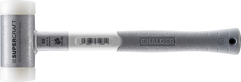 Imagen de MARTILLO NYLON SUPERCRAFT50MM SIN CONTRAGOLPE CON MANGO 3 COMPONENTES HALDER