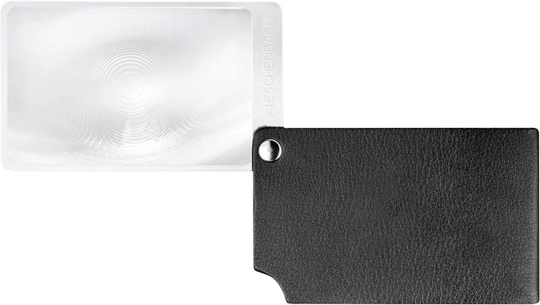 Imagen del producto Lupa de tarjetas bancarias negra visoPOCKET 2,5x cuero ESCHENBACH
