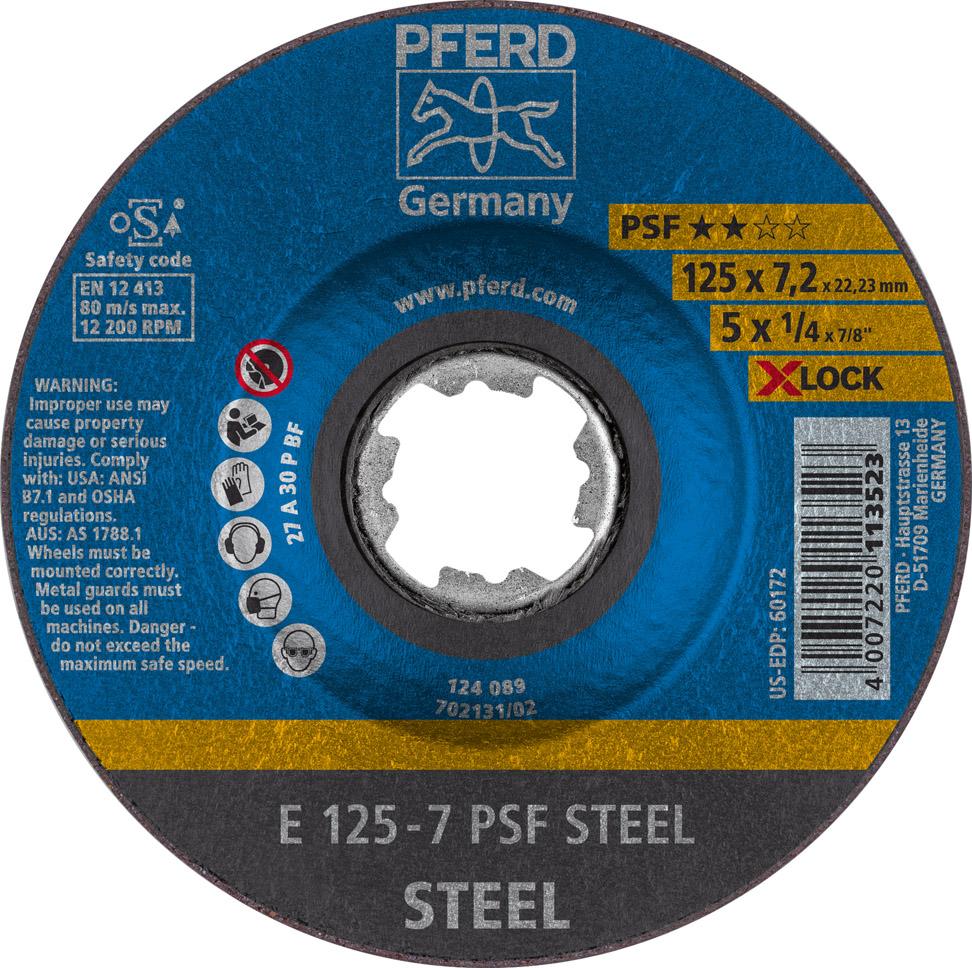 Imagen del producto Disco desbaste PSF X-LOCKSTEEL 115x7mm Pferd