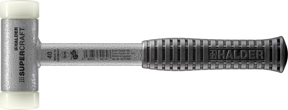 Imagen del producto Martillo superficie blanda con mango de tubo de acero sin contragolpe 40mm HALDER
