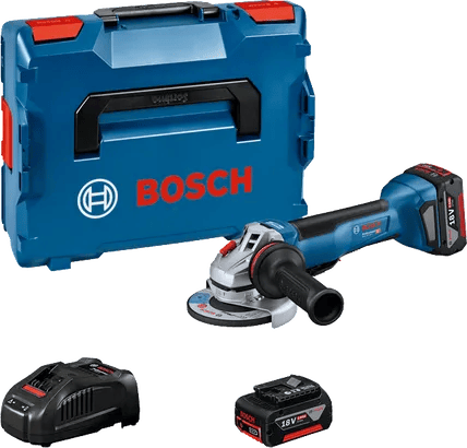 Imagen del producto MINI AMOLADORA 125MM GWS 18V-10P 2 BATERIAS 5A GAL1880CV +LB
