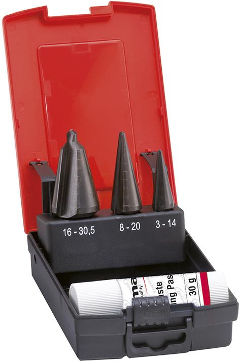 Imagen del producto Jgo brocas cónicas para chapa HSS 3-30,5mm FORMAT