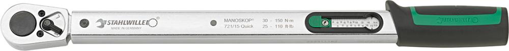 Imagen de LLAVE DINAMOMÉTRICA 721/15Q 30-150NM 1/2" STAHLWILLE