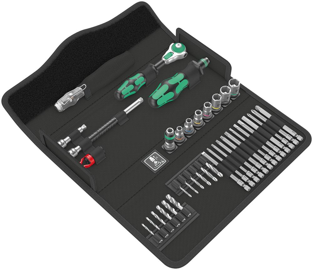 Imagen de SURTIDO DE HERRAMIENTAS M1 DE METAL 39 PIEZAS EN CAJA TEXTIL WERA