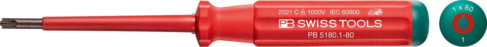 Imagen del producto Destornillador 5180 VDE PZ/S 1x 80mm Classic PB Swiss Tools