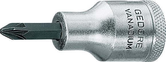 Imagen de LLAVE DE VASO CON PUNTA DE ATORNILLAR 1/2" PZ2X60MM GEDORE