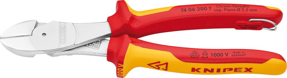 Imagen de CORTAALAMBRES FUERZA VDE TT C/ MANGO VARIOS COMPONENTES 200MM KNIPEX