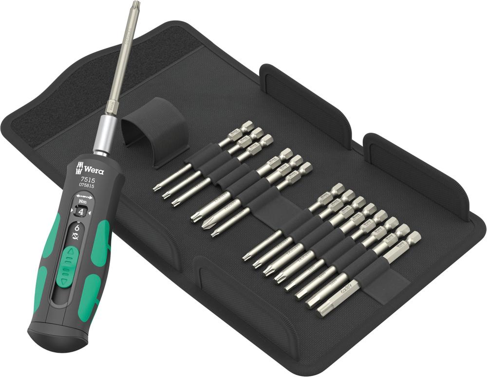Imagen de DESTORNILLADOR DINAMOMÉTRICO JUEGO DE 16PIEZAS UNIVERSAL SAFE-TORQUE SPEED WERA