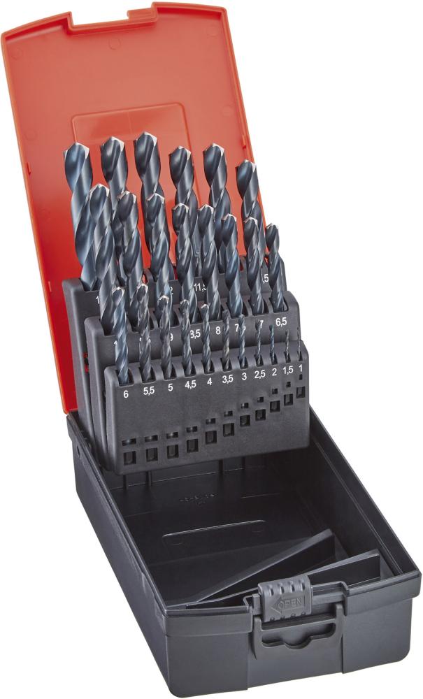 Imagen del producto Jgo broca espiral DIN338 HSS rectificado superf. al vapor tipo N forma C 1,0-10,0mm FORMAT