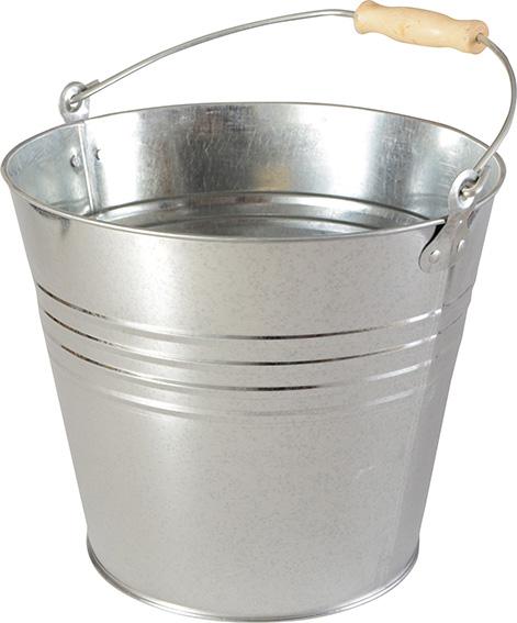 Imagen de CUBO CHAPA ACERO GALVANIZADO 12L MODELO LIGERO