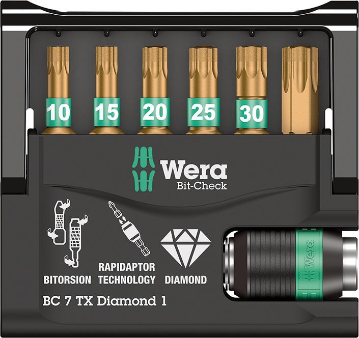 Imagen del producto Jgo puntas Bit-Check 7 TXDiamond 1 Wera
