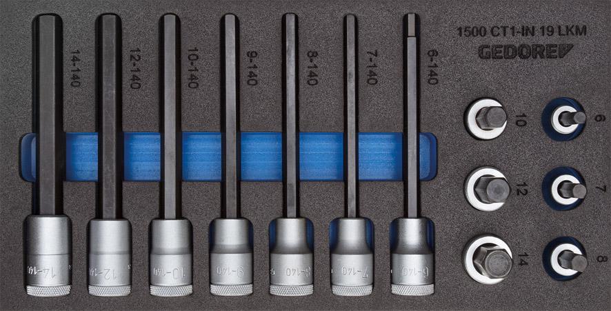 Imagen de MÓDULO HTA CT1/3 PUNTAS DE DESTORNILLADOR HEMBRA HEX GEDORE